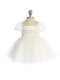 Blush Baby Girls Floral Embroidered Bodice with Puff Sleeves