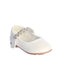 Ivory Baby Girls Matte Shoe with Braided Rhinestone Strap