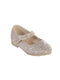 Rose Gold Girls Metallic Flats with Sparkling Rhinestones