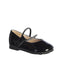 White Baby Girls Patent Leather Flats with a Double Rhinestone Strap