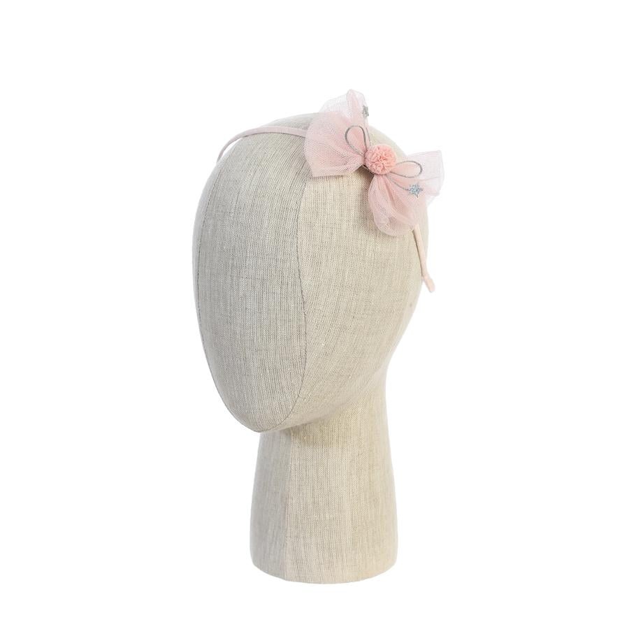 Gorgeous Layered Tulle with Pom Pom and Silver StarsHeadband