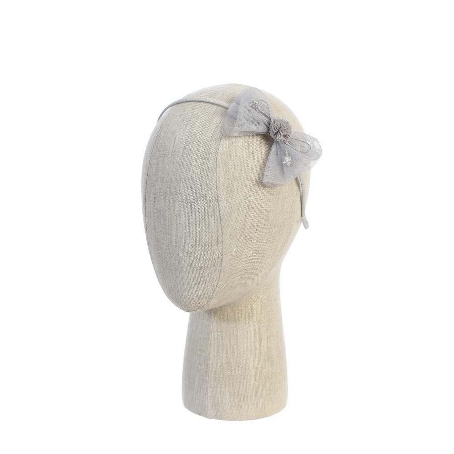 Gorgeous Layered Tulle with Pom Pom and Silver Stars Headband