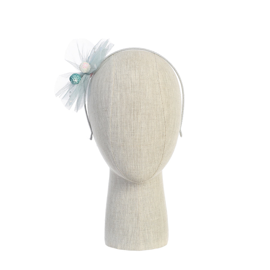 Slate Sequin Pom Pom Hairband