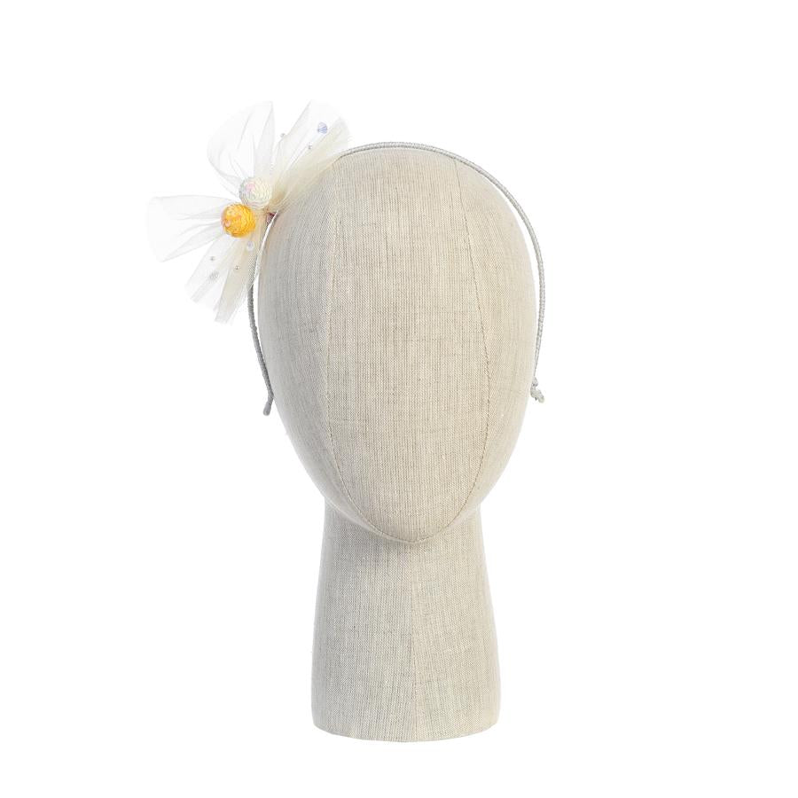 Ivory Sequin Pom Pom Hairband