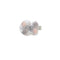Gray Pom Pom Bow Hair Clip