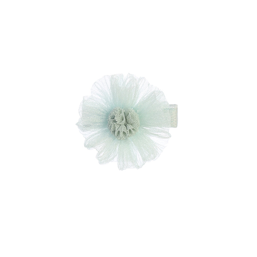 Aqua Shimmery Daisy Hair Clip