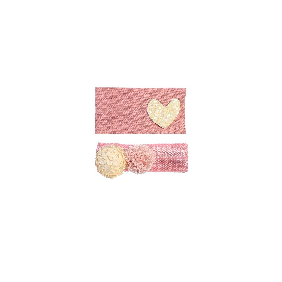 Pink Heart & Pom Pom 2 Clip Set