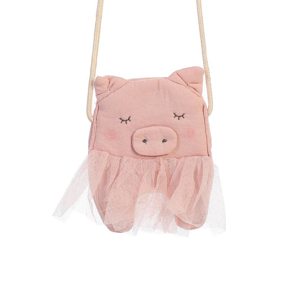 Plush Sleeping Piglet Shoulder Bag