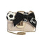 NUDE-BLACK TWEED PURSE WITH BOW
