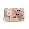 NUDE-PINK TWEED PURSE WITH BOW