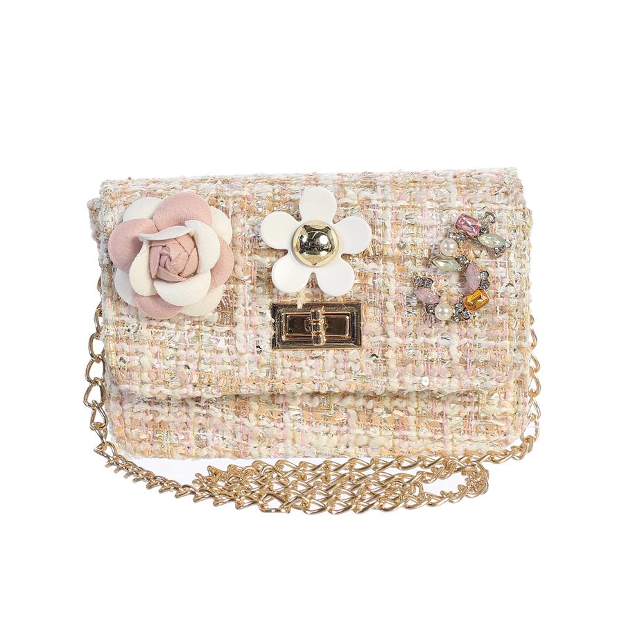 NUDE TWEED PURSE