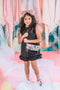 Tweed Cross Body Tote Bag