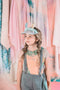 Ivory Pom Pom Rabbit Ear Visor