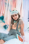 Blush Pom Pom Rabbit Ear Visor