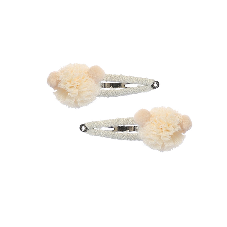 Pom Pom Hair Clip Set
