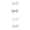 Gray Shimmery Mesh Bow Hair Clip
