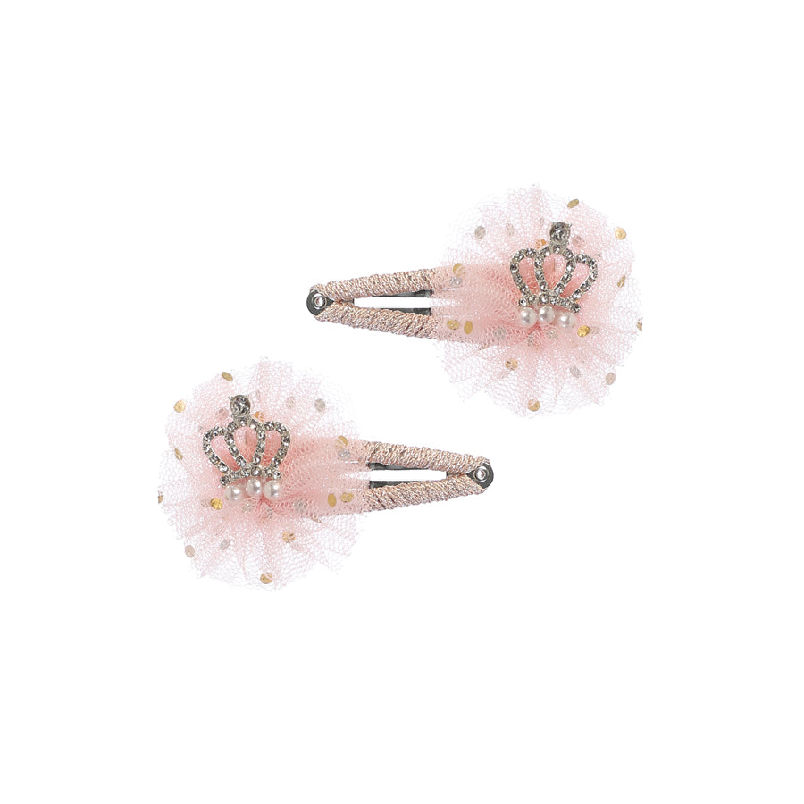 Pink Crown Hair Clip