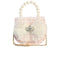 Mini Tweeted Purse w/ Crown and Pearl Handle