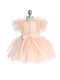 Red Baby Girls Mesh and Glitter Lace Bodice Dress with Fluffy Sleeves