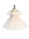 Blush Baby Girls Floral Embroidered Bodice with Puff Sleeves