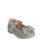Gold Baby Girls Adorable Glitter Flats with a Bow Accent and Buckle Closure