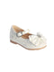 Rose Gold Baby Girls Adorable Glitter Flats with a Bow Accent and Buckle Closure