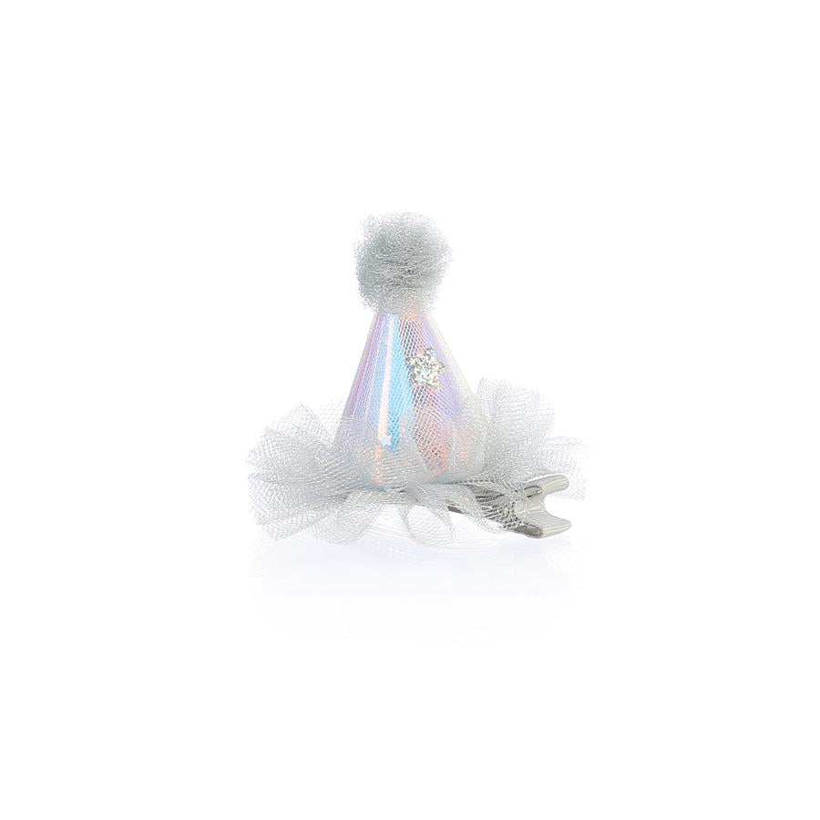 The Perfect Starry Tulle Party Hat with Hair Pin