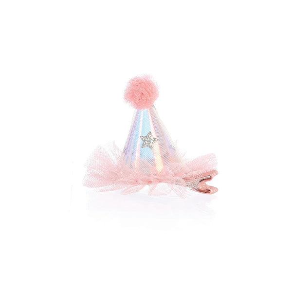 The Perfect Starry Tulle Party Hat with Hair Pin