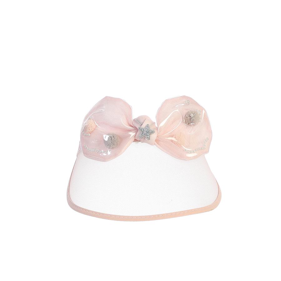 Blush Pom Pom Bow Visor