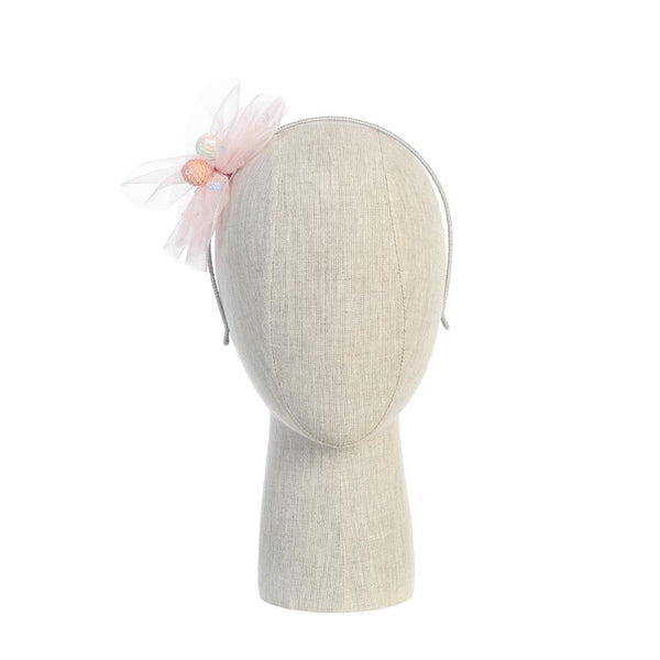 Blush Sequin Pom Pom Hairband