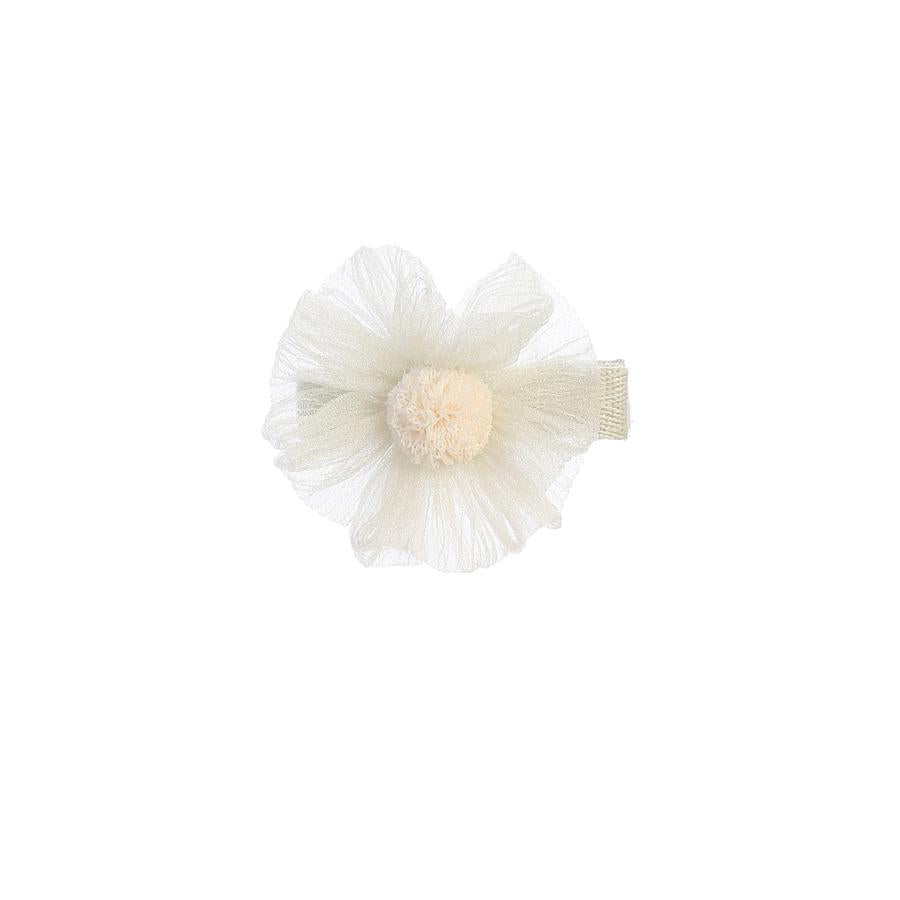 Ivory Shimmery Daisy Hair Clip