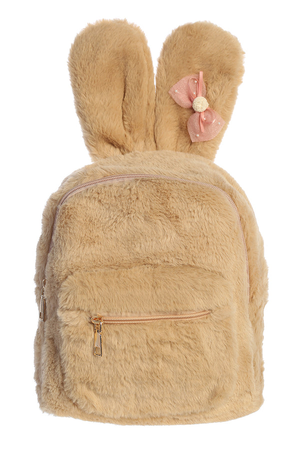 Soft Faux Fur Bunny Ear Backpack